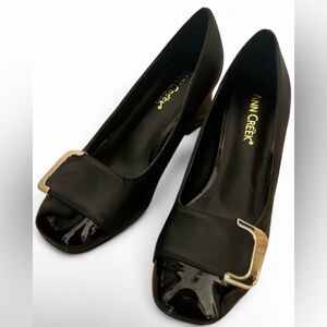 ANN CREEK Women's Pumps 'Angela' Shoes Low Heel Two Tone Womens Pumps Square Toe